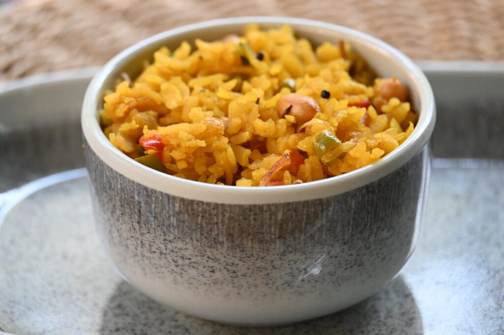 Sattvic meal or khichdi for yoga teacher training students at Jiva Yoga Academy