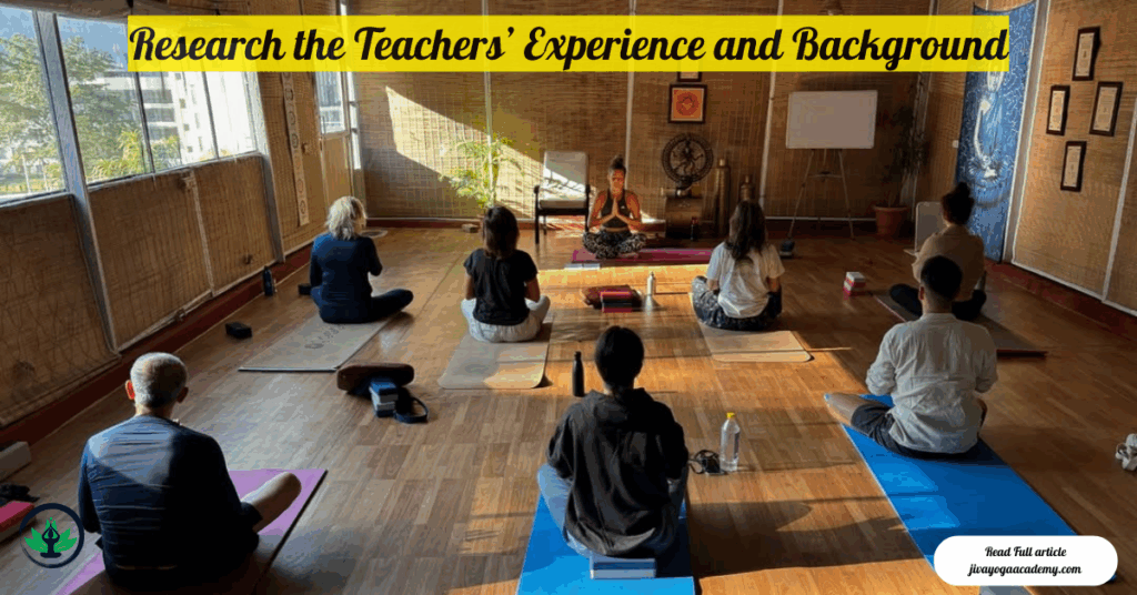 Research the Teachers’ Experience and Background