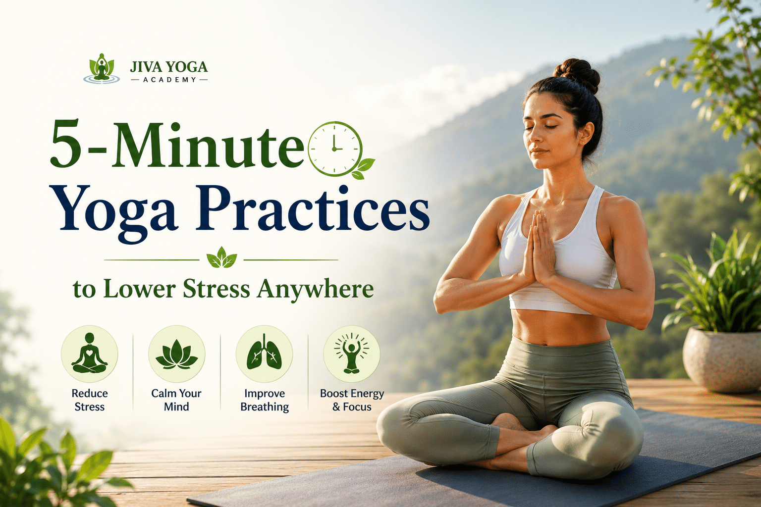 5-Minute Yoga Practices to Lower Stress Anywhere